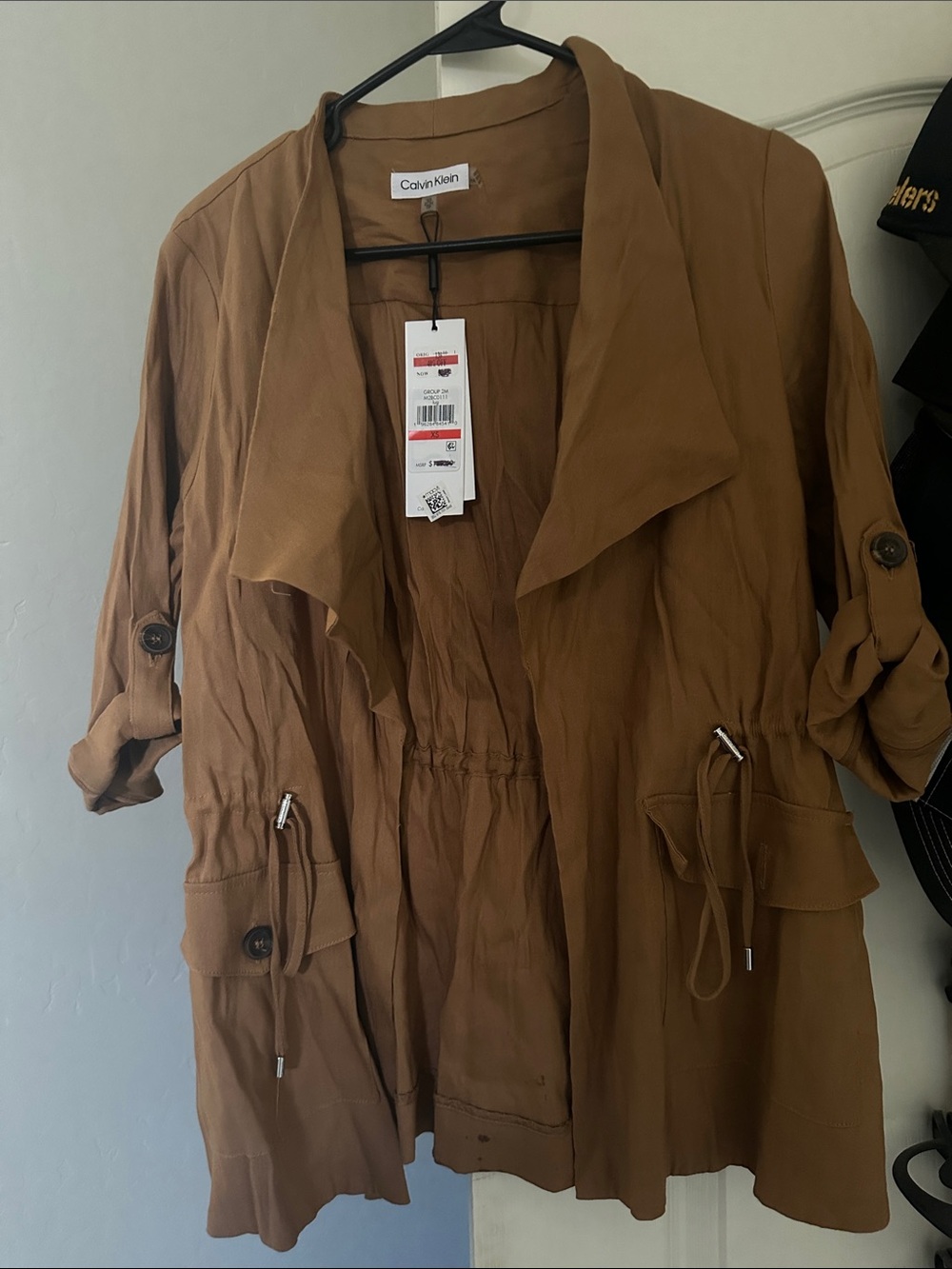 Calvin Klein Women's Caramel Utility Drawstring Jacket